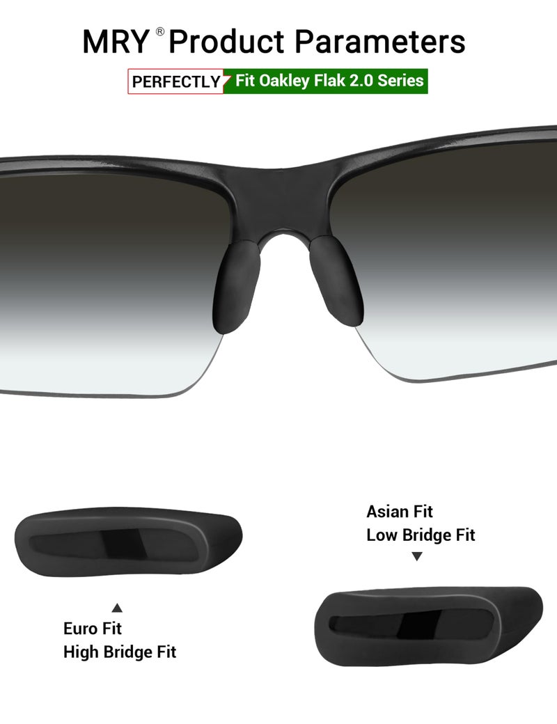 Mryok Replacement Nose Piece Nose Pads for Oakley Flak 2.0/Flak Jacket Sunglass - Black - Image 2